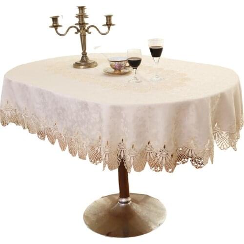 Big size luxury european-style Oval table cloth round table cloth lace round tea table cloth free shipping
