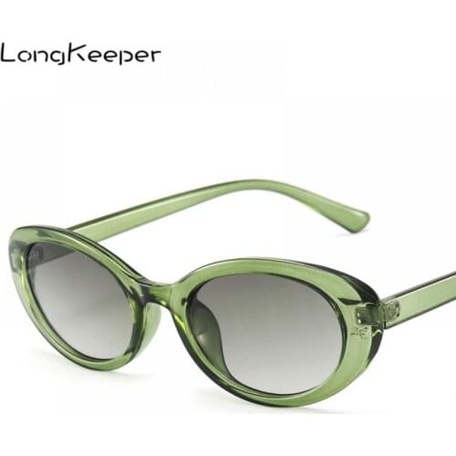 LongKeeper 2021 Small Oval Sunglasses Women Men Retro Vintage Sun Glasses Female Luxury Brand Eyewear Lentes De Sol Mujer