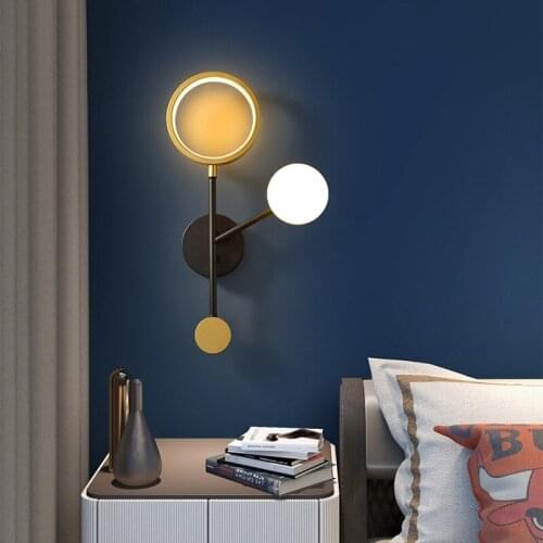 Nordic Modern Bedroom Bedside Wall Lamp Living Room Staircase Lamp Home Decoration Corridor Background Lamp Lighting Fixture