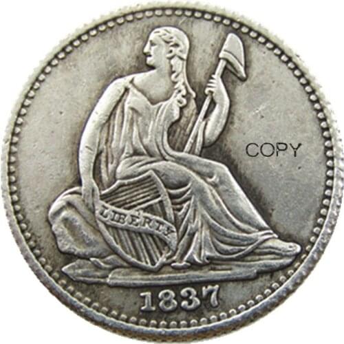 US 1837 Liberty Seated Dime Silver Plated Copy Coin