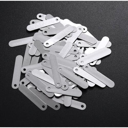 100 Pieces Solder Tab 2.5*0.5cm SPCC Solder Tab Connecting Conductive Sheet For Sub C 14500 18650 Rechargeable Battery Cell