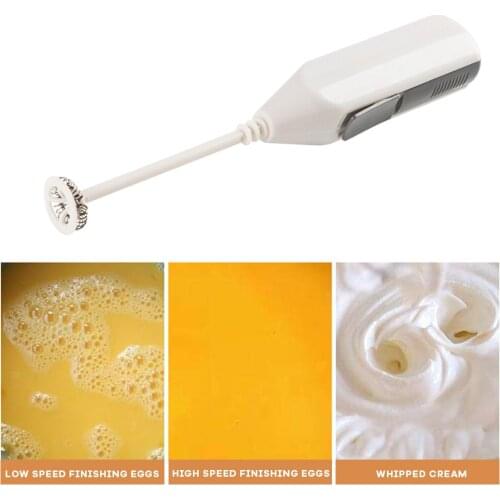 1 Pcs Milk Drink Coffee Whisk Mixer Electric Egg Beater Frother Foamer Mini Handle Stirrer Practical Kitchen Cooking Tool