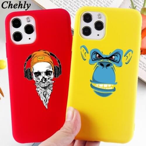 Funny Cartoon New Phone Case for IPhone 6s 7 8 11 Plus Pro X XS MAX XR SE Cases Soft Silicone Fitted Protection Accessorie Cover