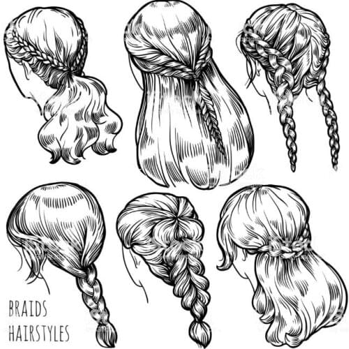 Womens hair Transparent Clear Stamp/Seal for DIY scrapbooking/photo album Decorative clear stamp A0361