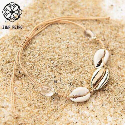 Gold Color Conch Vintage Bracelet & Bangle 2021 Fashion Simple Suspension Pendants Costume Jewelry for Women Trend Accessories