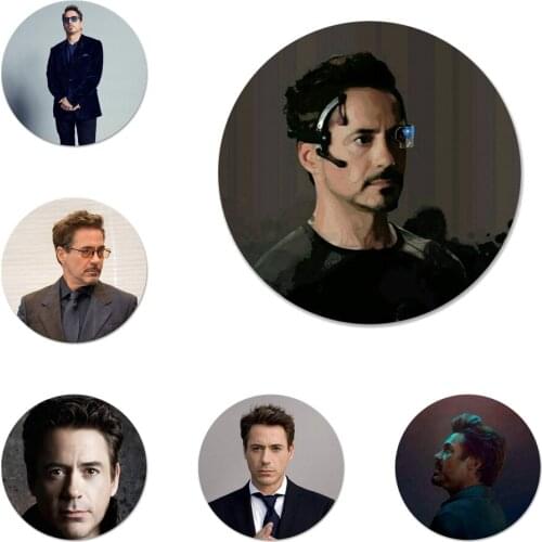 58mm Robert Downey Icons Pins Badge Decoration Brooches Metal Badges For Clothes Backpack Decoration