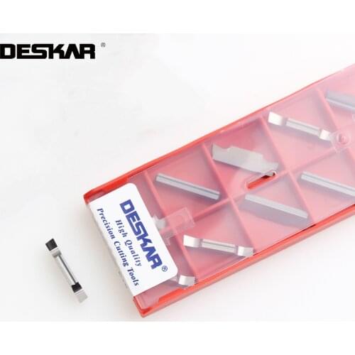 10PCS DESKAR MGGN300R-8 K10 Slotting Turning Tools Grooving Carbide Blades CNC Lathe Cutter For Aluminum