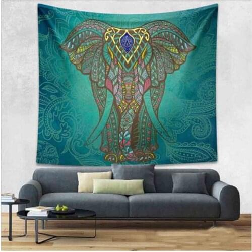 130cmx150cm 180x230cm BeddingOutlet Elephant Tapestry Colored Printed Decorative Mandala Tapestry Indian Boho Wall Carpet