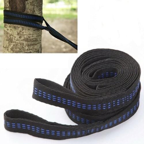 2pcs 200cm Adjustable Outdoor Tree Hanging Aerial Yoga Hammock Straps Rope Belt Camping Cot Bed Large Loading