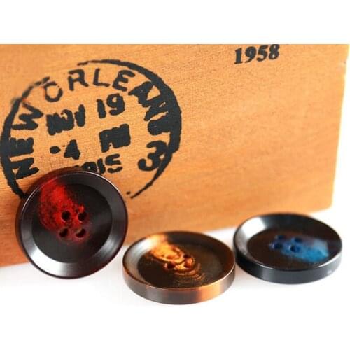 200pcs high grade round buttons 4 holes resin sewing buttons mens suit garment flatback buttons for jeans clothes 15-28mm