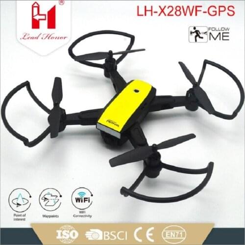 2018 Drone GPS Wifi FPV Follow Me Remote Control RC drone 720P 1080P adjustable camera LH-X28GWF