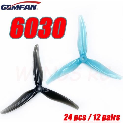 24 pcs/ 12 pairs Gemfan CL6030 6inch 3 blade tri-blade Propeller Props CW CCW Brushless motor FPV Propeller for FPV Racing drone
