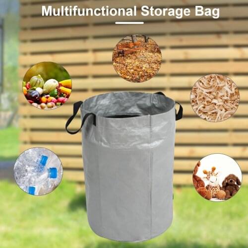 3PCS 100L Large Capacity Garden Bag Reusable Leaf Sack Trash Can Foldable Garden Garbage Waste Collection Container Storage Bag