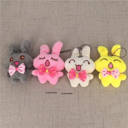 30pcs wholesale 7CM approx. little rabbit Stuffed plush Toy doll , keychain pendant Plush TOY , wedding Gift