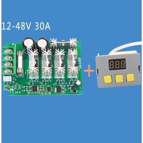 5PCS/LOT 12V 24V 36V 48V DC 30A PWM Variable Digital Display DC Motor Speed Controller(6.5)