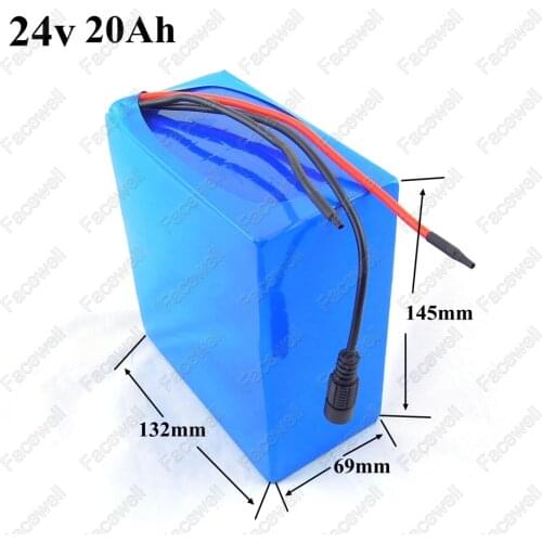 24v 20ah battery pack 24v lithium battery 350w 24v bicycle battery 250w motor electric bike power pack 24v with BMS + 2A charger