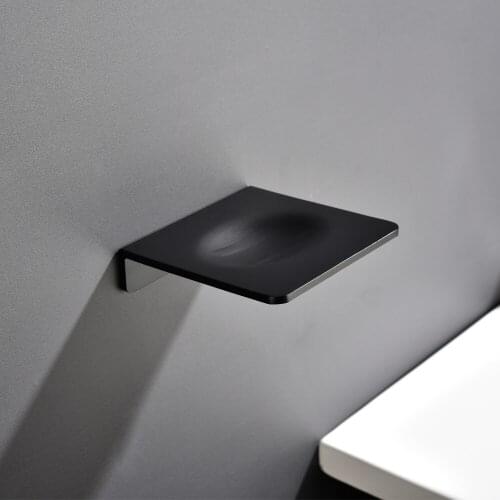 Aluminum Soap Dish Holder Bathroom Storage Soap Rack Plate Box Container Wall Mounted Accessoreis For Soap