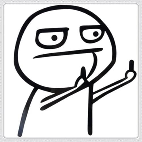 Car Accessories Cartoon Funny Middle Finger Stickers modeling for MAN BYD Mini Maruti Suzuki Jaguar Fiat Polaris