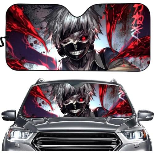 Auto Shade Covers Japan Tokyo Ghoul Anime Front Windshield Sunshade Keep Your Vehicle Cool.UV Sun and Heat Reflector Accessories