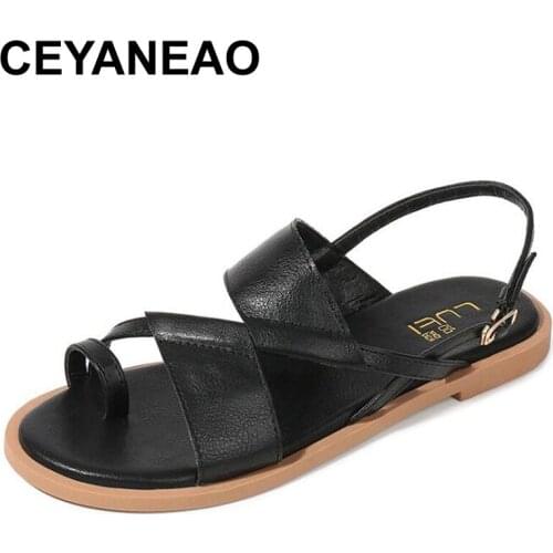 CEYANEAONew summer ladies sandals women roman shoes flat open toe sandals fashionable leisure shoes sandalias de verano para muj