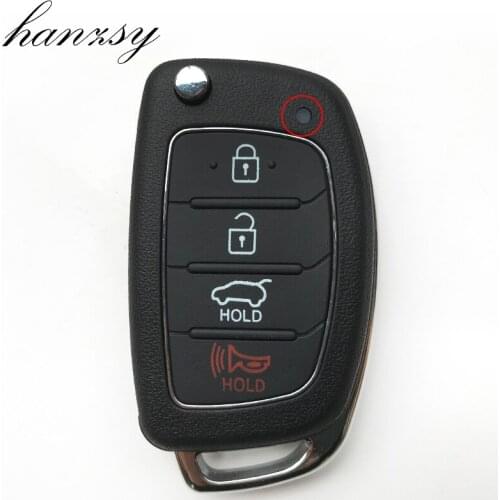 4 Buttons Flip Folding key Case Cover For HYUNDAI I30 I40 I45 Santa Fe Mistra Tucson Accent Car Remote Key Shell blank Fob