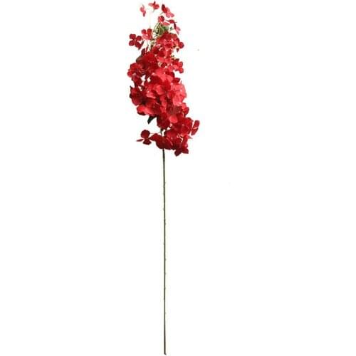 6pcs 105cm Long Hydrangea Flowers Vine Silk Flower Hanging Wall Wedding Decoration Artificial Flower Home Display Fake Flowers