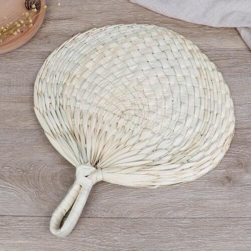 Decorative Hand Fan Straw Hand-woven Wedding Souvenir Handheld Bamboo Dance Gift Home Decor Supply