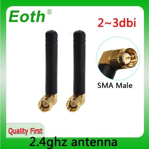 2.4Ghz wifi antenna wifi SMA Male connector 2~3dbi 2.4 ghz wifi antena 2.4G IOT wi fi antenne Small Size antenas waterproof