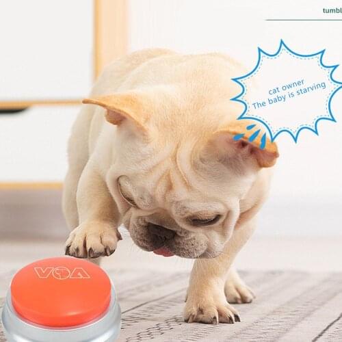3 Colors Pet Speaking Vocal Button AC Recording Pet Training Interactive Answering Toy Wear-resistant Universal for Dog Toy