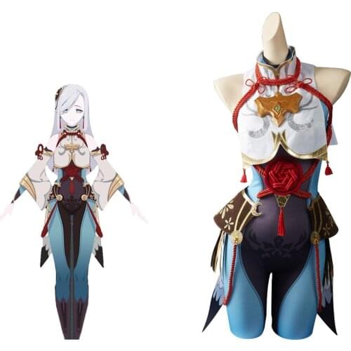 Genshin Impact Shenhe Cosplay Costume Halloween Carnival Suit