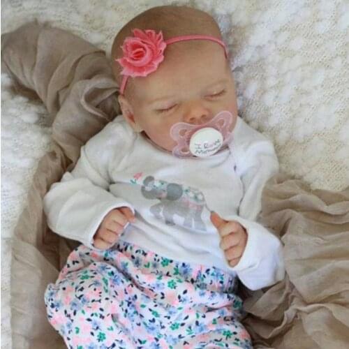 RBG 17 Inches Reborn Baby Doll Unpainted Alive LoL Twin A Vinyl Body Unfinished Parts DIY Blank Toys New Year Gift For Girls