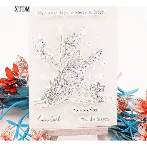 Hot selling sparrow transparent clear stamp / silicone seal roller stamp DIY scrapbook album / card production