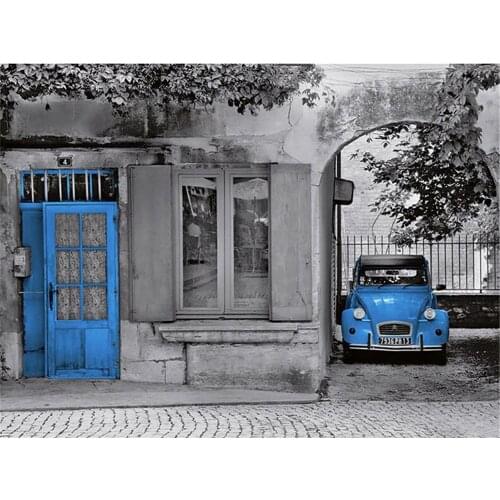 Landscape Car Pre-Printed 11CT Cross-Stitch DIY Embroidery Set DMC Threads Painting Hobby Craft Sewing Gift Different Adults