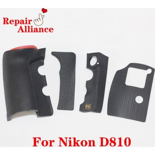 A Set of 4PCS New original Bady rubber (Grip+left side+thumb+bottom) repair parts For Nikon D810 SLR