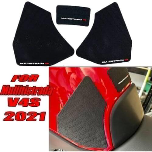 Motorcycle Tank Pad Protector Sticker Decal Gas Knee Grip Tank Traction Pad Side 3M FOR Ducati Multistrada V4 S 2021