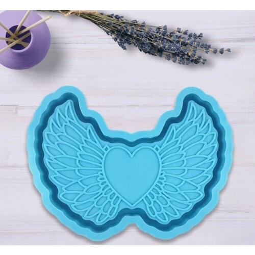 Love Heart Wing Jewelry Organizer Epoxy Resin Mold Storage Box Casting Silicone Mould DIY Crafts Home Decorations Mold