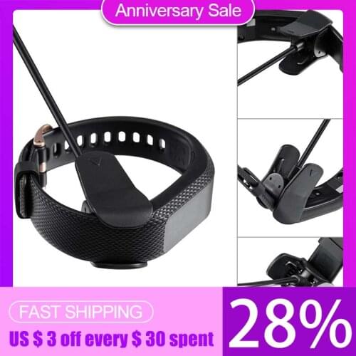 Plastic Charging Cradle Clip Smart Watch 1m USB Charger Data Cable Wire Cord for Garmin Vivosmart 4 Watch4