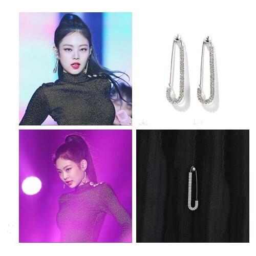 Kpop Seo Yea Ji IU Lee Ji Eun korean Gold Metal paper clips earrings Women Long Pendant Tassel Earings Fashion female Jewelry