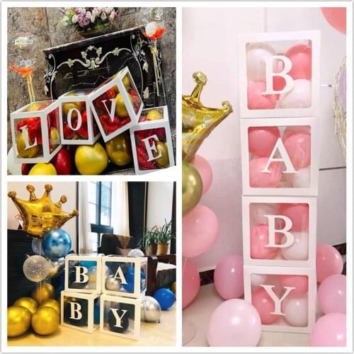 Wedding Decoration DIY Balloon Transparent Box Letter A-Z Birthday Party Decoration Baby Shower Holiday Party Decoration Balloon