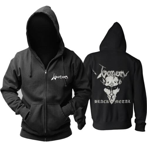3 kinds Vintage Zipper Sweatshirt Venom Rock Brand men women hoodie 3D Demon DEVIL skull heavy Metal sudadera fleece Outerwear