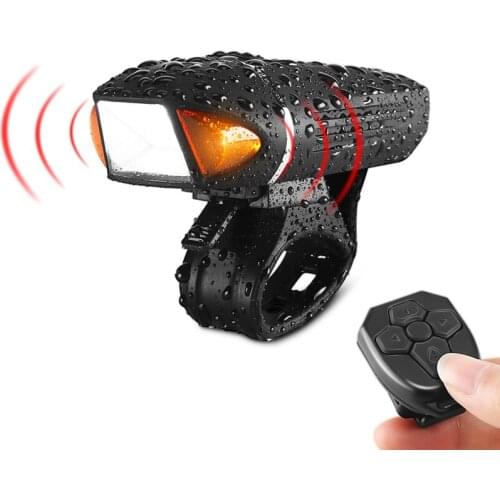 Bicycle light charging bell burglar alarm wireless remote control turn signal for bicycle handlebar light led riding accessories