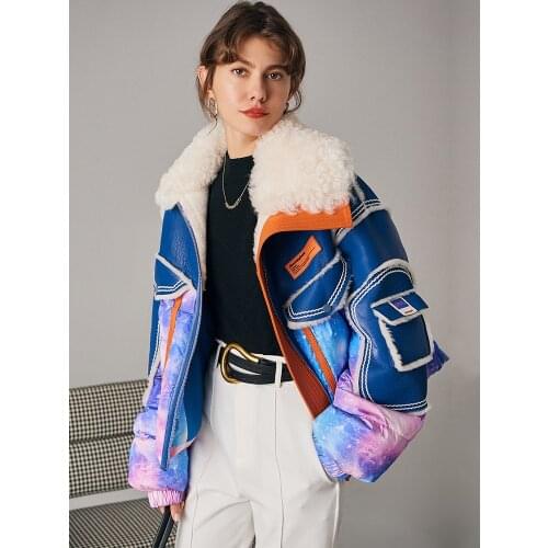 90% White Duck Down Womens Winter Down Jackets Genuine Wool Female Jacket Warm Oversized Winter Clothes Women Casaco Zjt1522