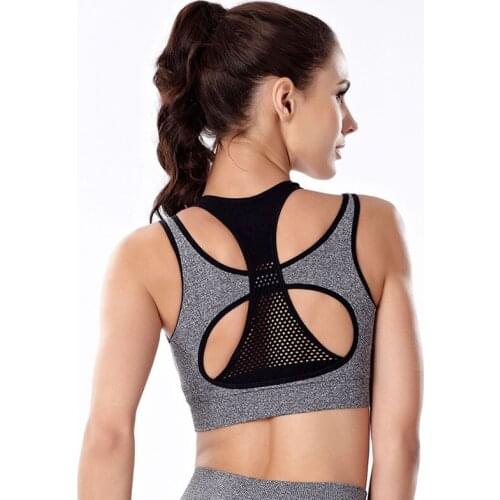 Women Adult Non-steel Ring Sports Underwear Vest Style Ladies Bra Gather Fitness Sports Bra