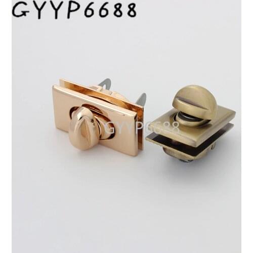 1-5 sets 4 colors 35X19mm rectangle shape turn lock for bag handbag twist lock DIY leather bag accessories