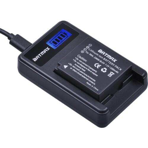 1PC DMW-BLG10 DMW BLG10 DMW BLE9 Camera Battery + USB LCD Charger For Panasonic DMC GF6 GX7 GF3 GF5 DMW-BLG10GK LX100 GX80 GX85