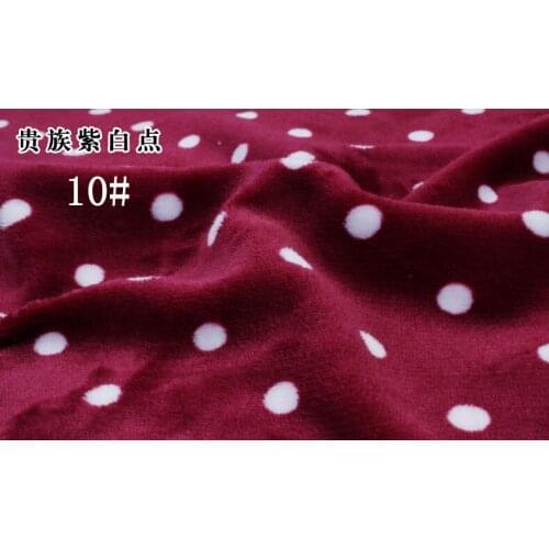 10# Print dot microfiber blue fabric High Quality super soft velboa for DIY sewing toys sofa material velvet(160*100cm)