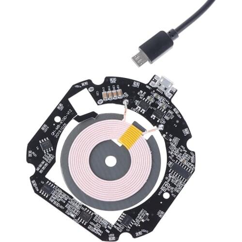 10w/15w Qi Standard Fast Wireless Charger Pcba Circuit Board Transmitter Module With Coil Diy For Smart Cellphones Accessories