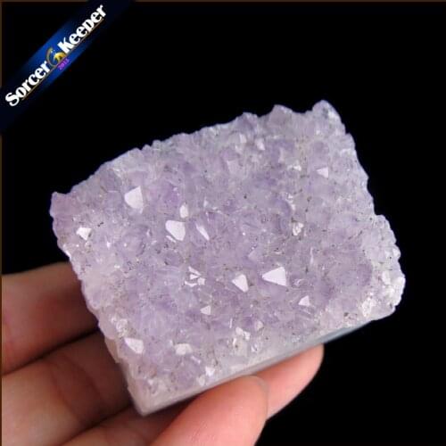 105g Natural Stone Purple Raw Amethysts Druzy Drusy Elestial Skeletal Quartz Crystal Cluster Specimen Fit Jewelry Making KS531