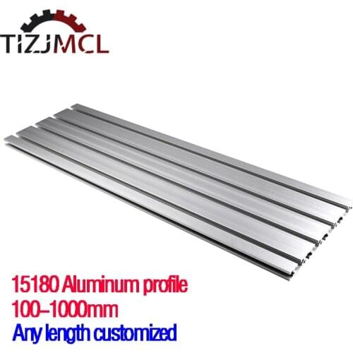 15180 Aluminum Profile Anodized Extrusion Frame 100-1000mm 15180 CNC 3D Printer Part Laser Engraving Machine Tool WoodworkingDIY