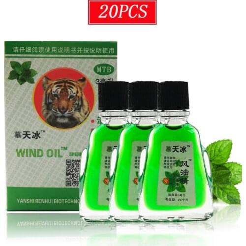 20Pcs Fengyoujing Cool Insect Oil Tiger Balm Bite Mosquito RepellentRefreshing Treat Headache And Stomach Ache Caused By Cold